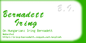 bernadett iring business card